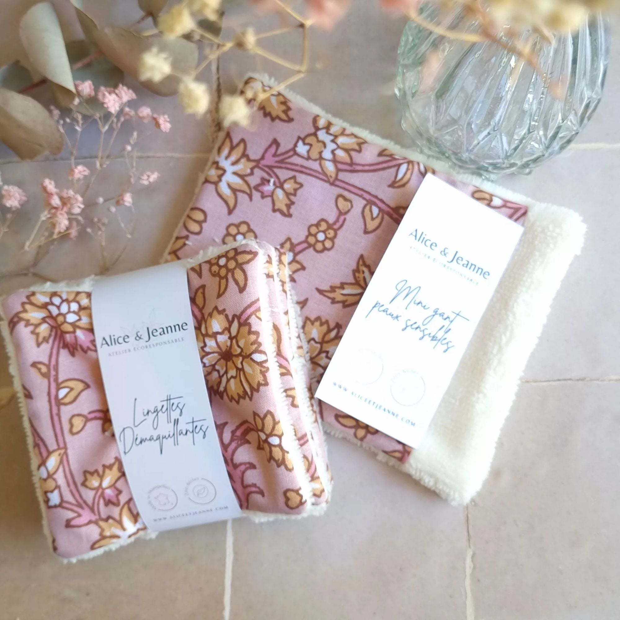 Alice et Jeanne, Lingettes démaquillantes - Gaïa