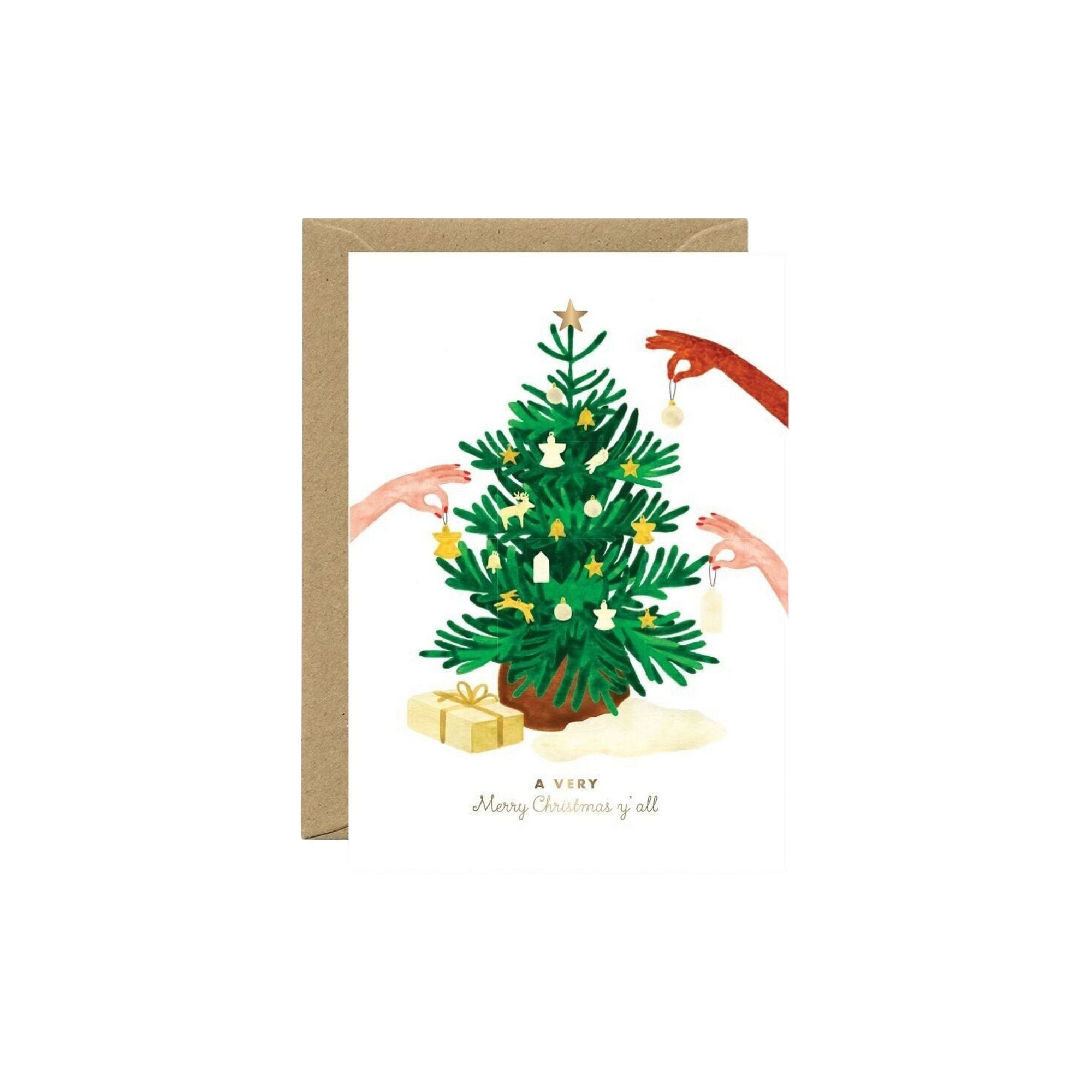 All The Ways To Say, Carte - Gold Xmas Tree Chic