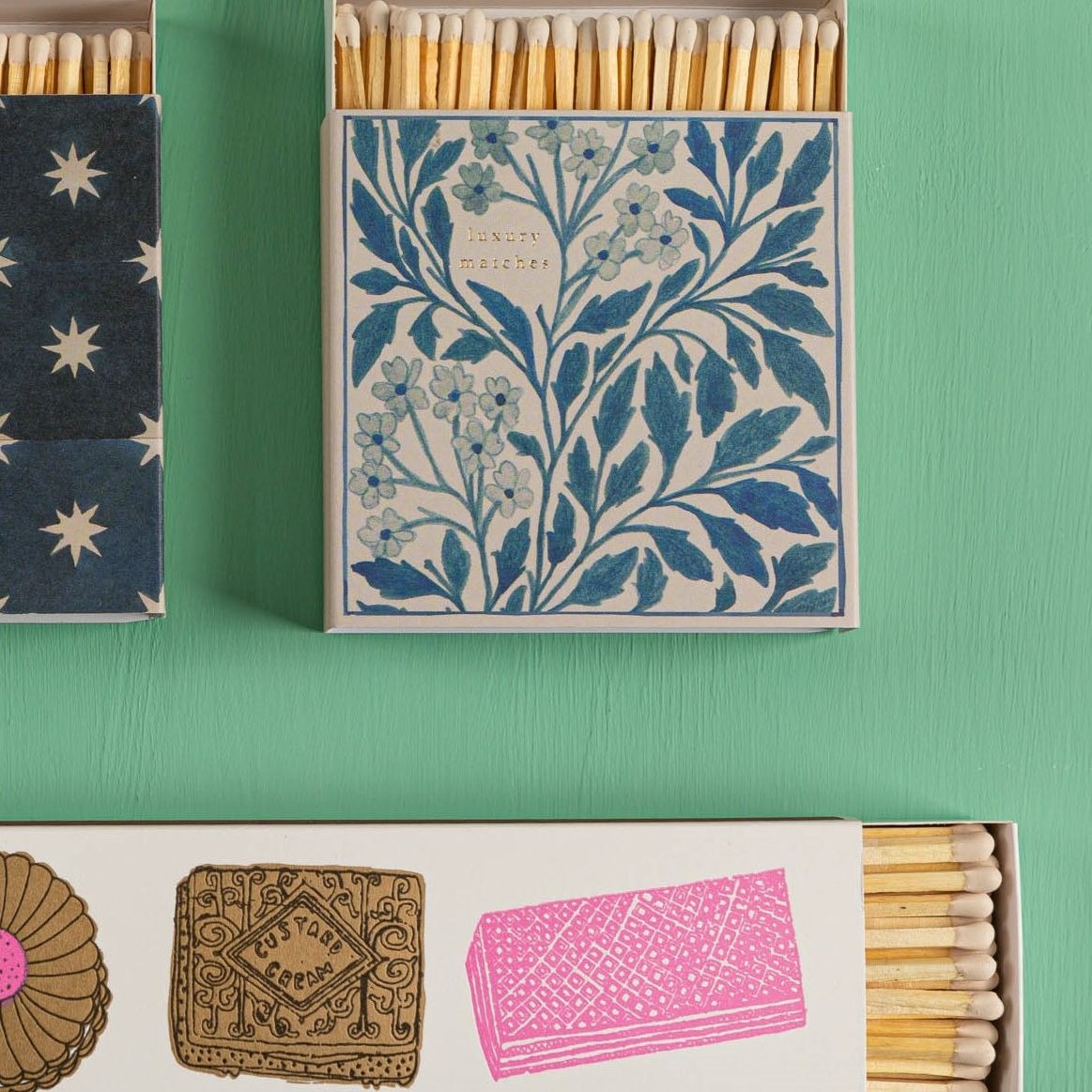 Archivist, Coffret d'allumettes - Blue Floral