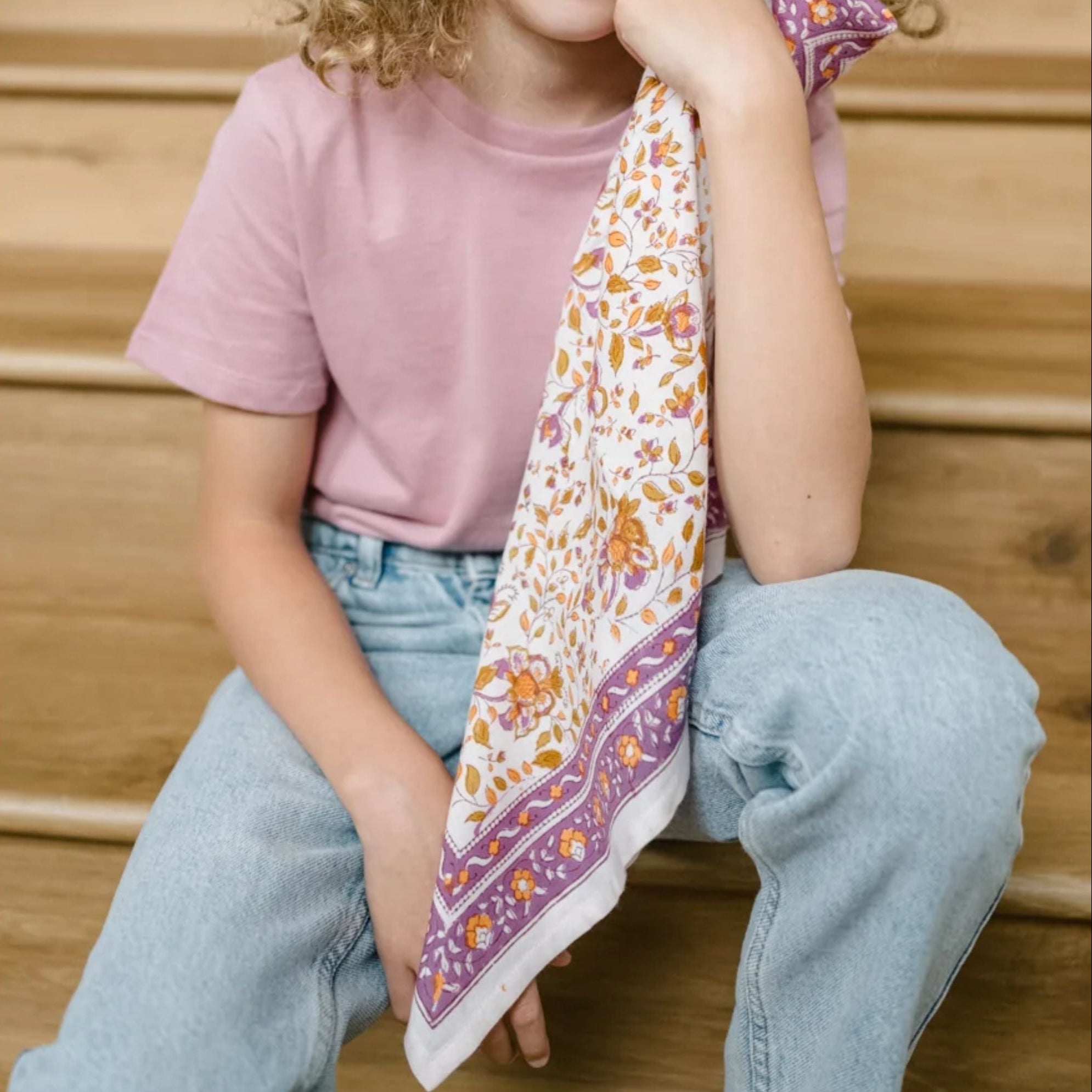 Bindi Atelier, Petit Foulard Indien - Folk Story Petale