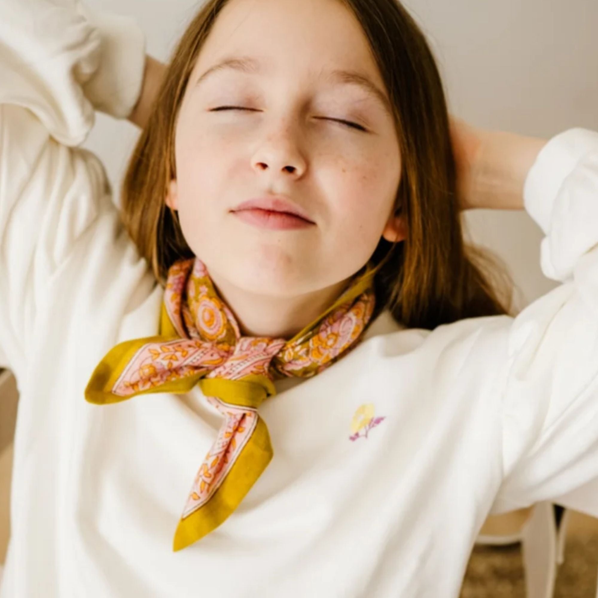 Bindi Atelier, Petit Foulard Indien - Garda Khaki