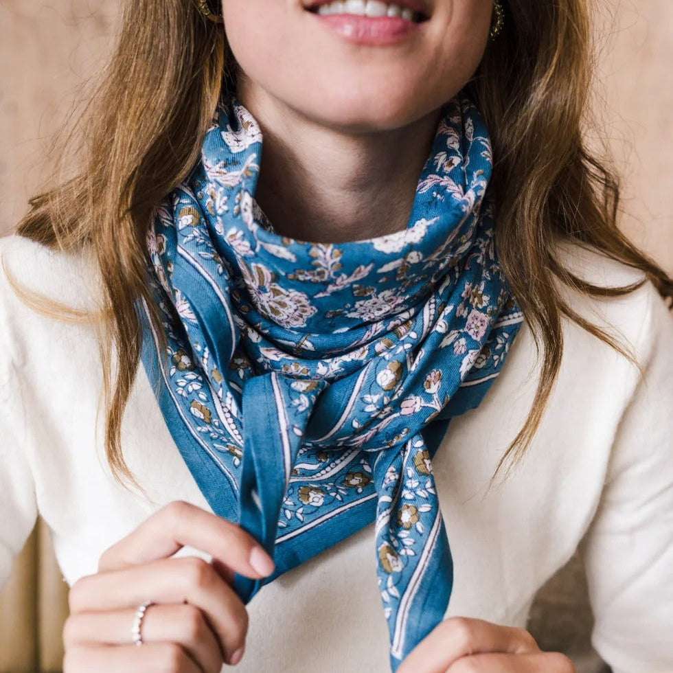 Bindi Atelier, Grand Foulard Indien - Kiala Minuit