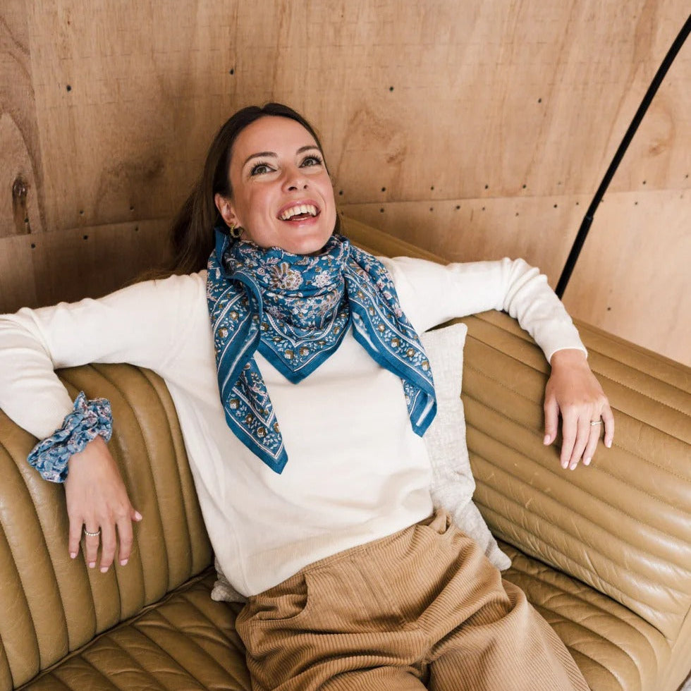 Bindi Atelier, Grand Foulard Indien - Kiala Minuit