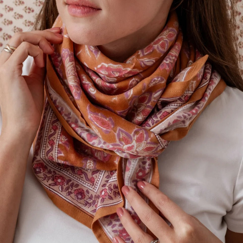 Bindi Atelier, Grand Foulard Indien - Matira Praline