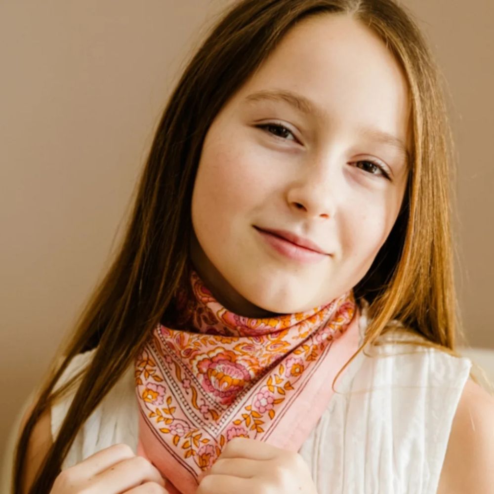 Bindi Atelier, Petit Foulard Indien - Garda Pop pink