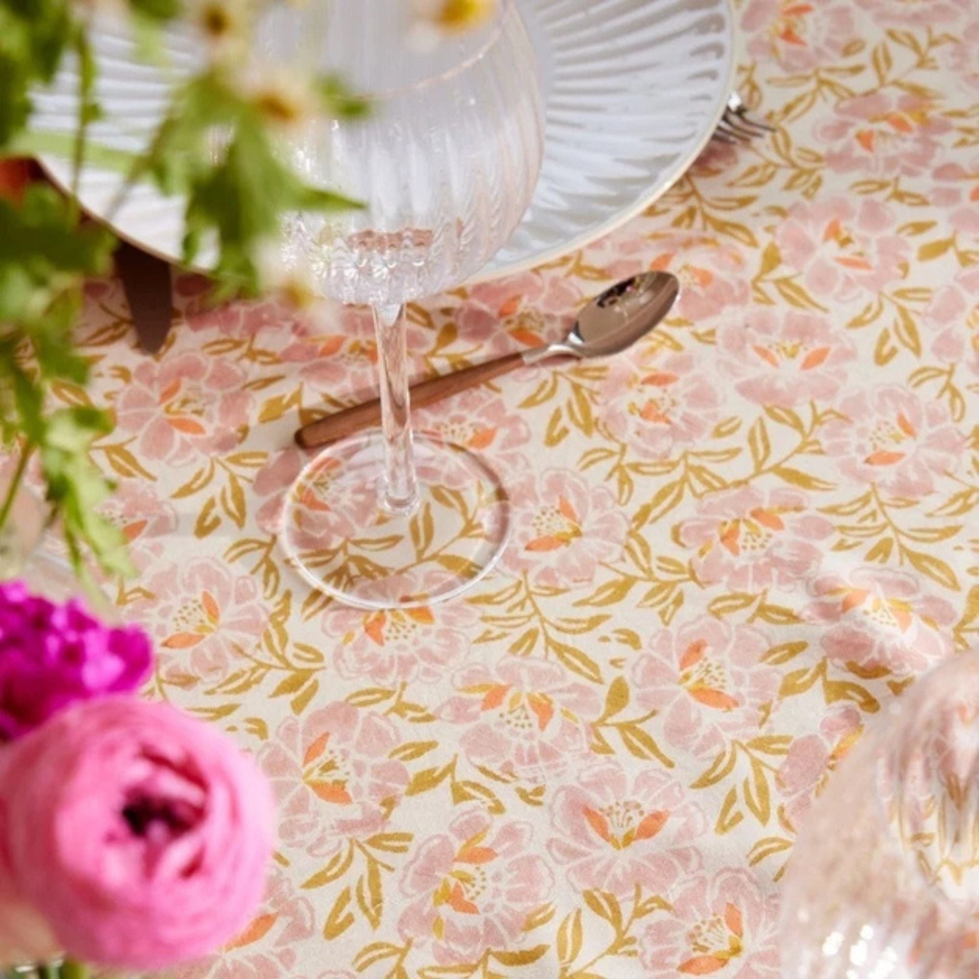 Bonheur du jour, Nappe rectangle 170x250 - Petunia Rose