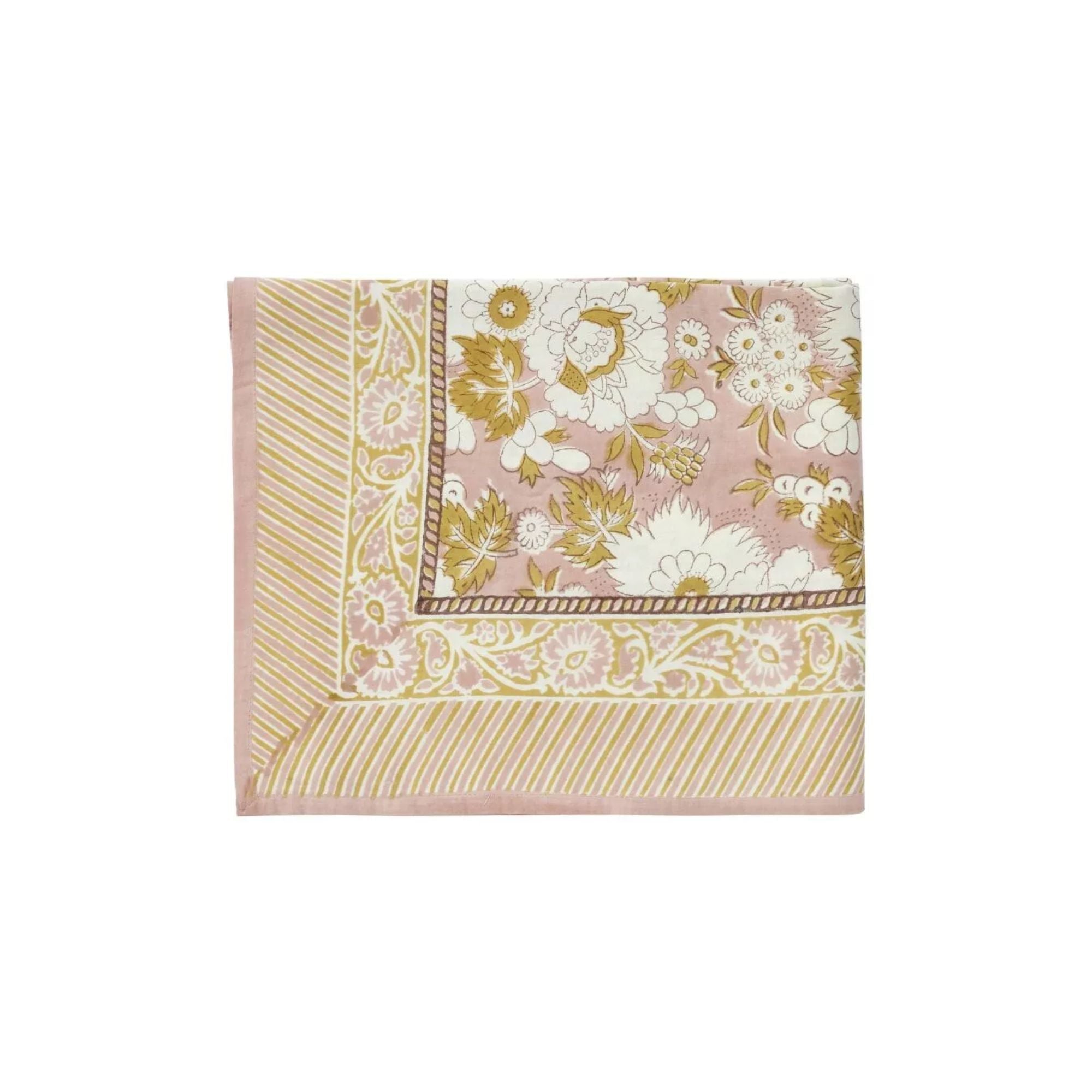  Bonheur du jour, Nappe rectangle 170x250 - Vishnu Terracotta