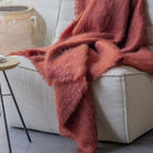 Brun de Vian Tiran, Plaid Mohair - Grenat