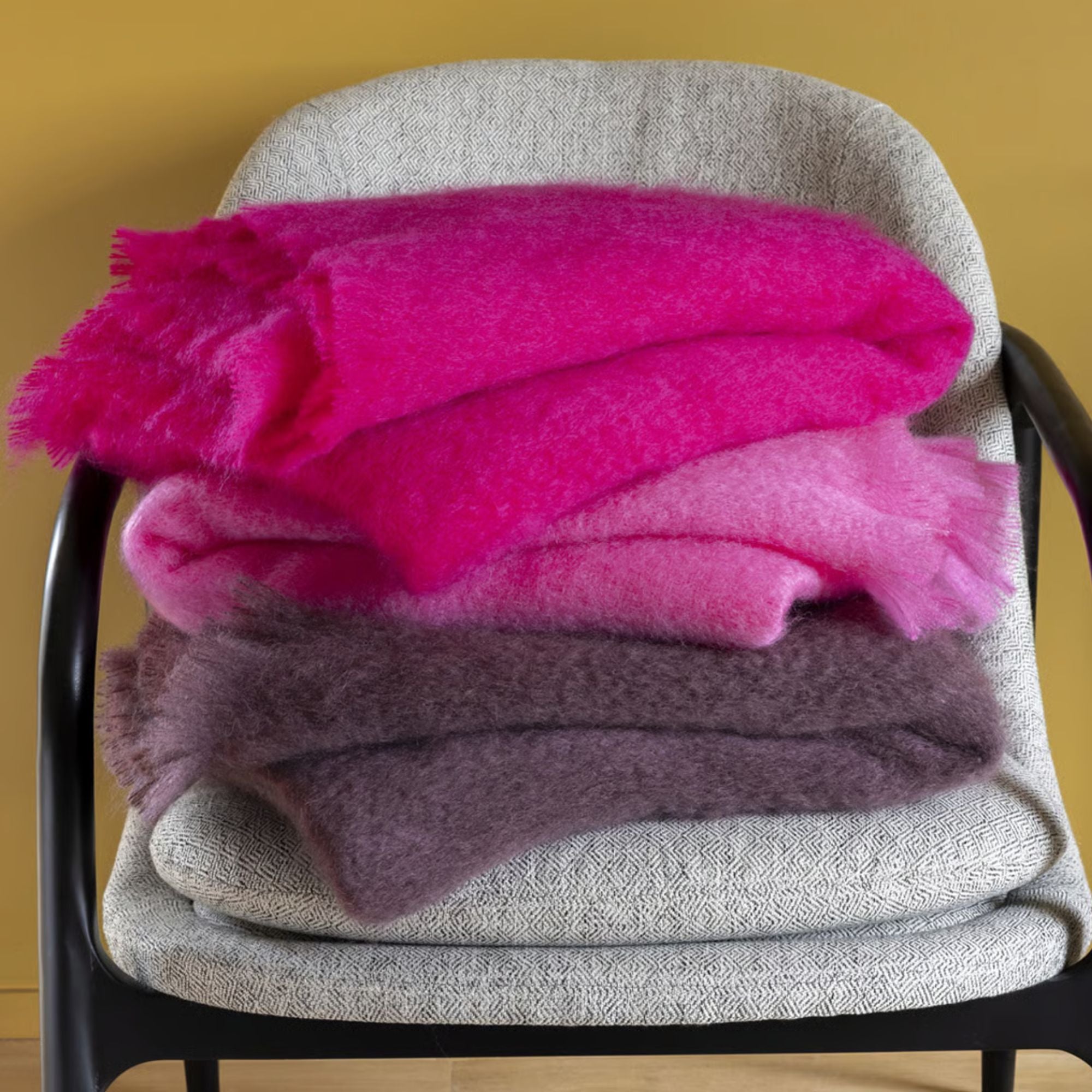 Brun de Vian Tiran, Plaid Mohair - Prune