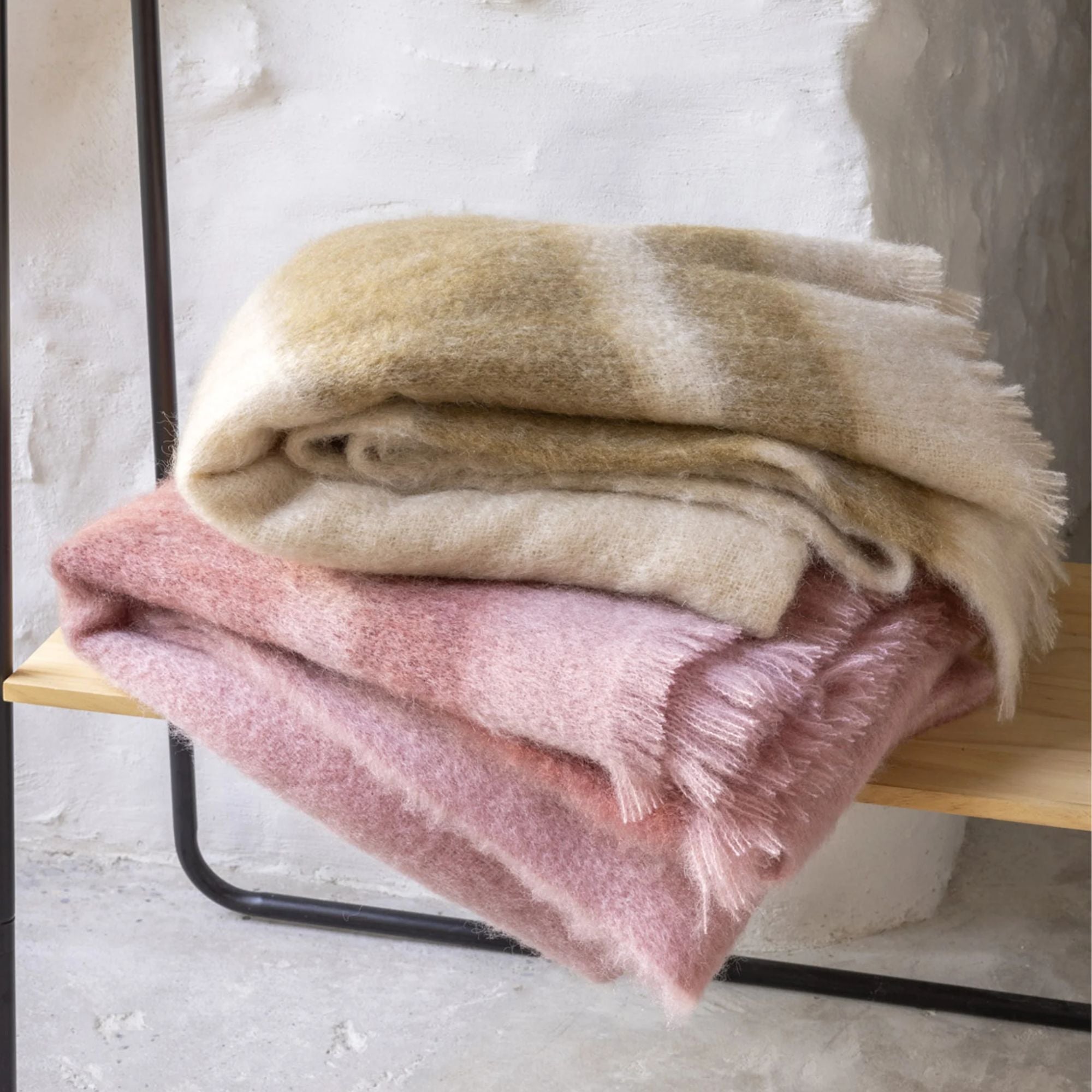 Brun de Vian Tiran, Plaid Mohair Dessins - Passage Chataigne