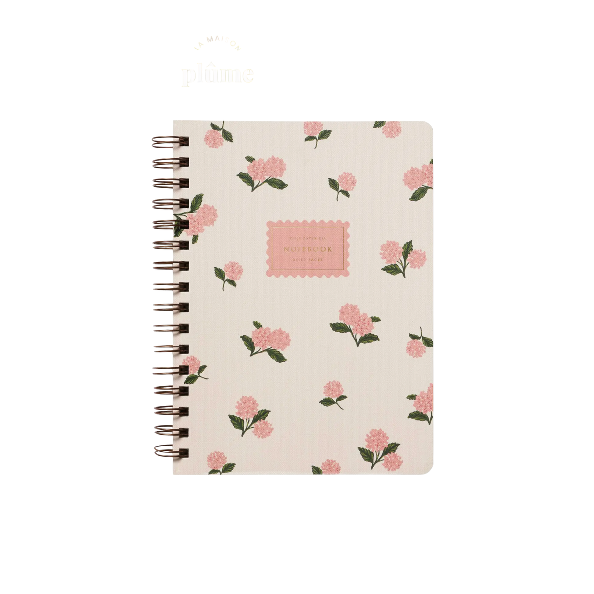 Rifle Paper Co, Carnet à spirale - Hortensia rose