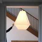 Centième (Georges Store) , Candelabre en coton ancien blanc