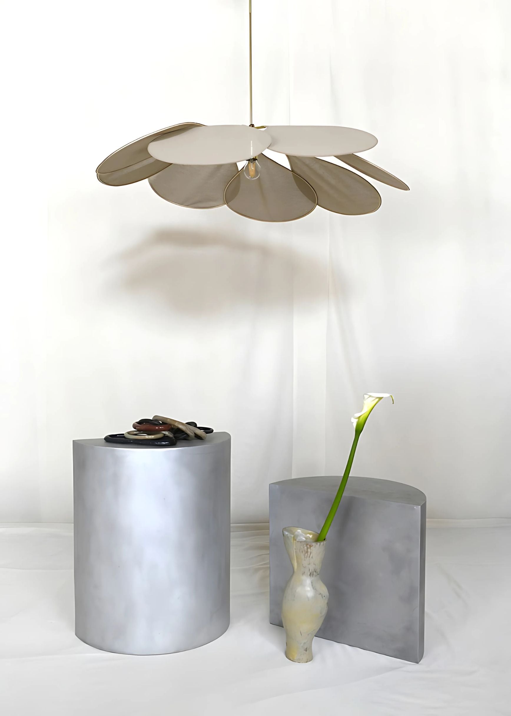 Suspension Centieme, Pale L'originelle Georges Store M 120cm - Albâtre 