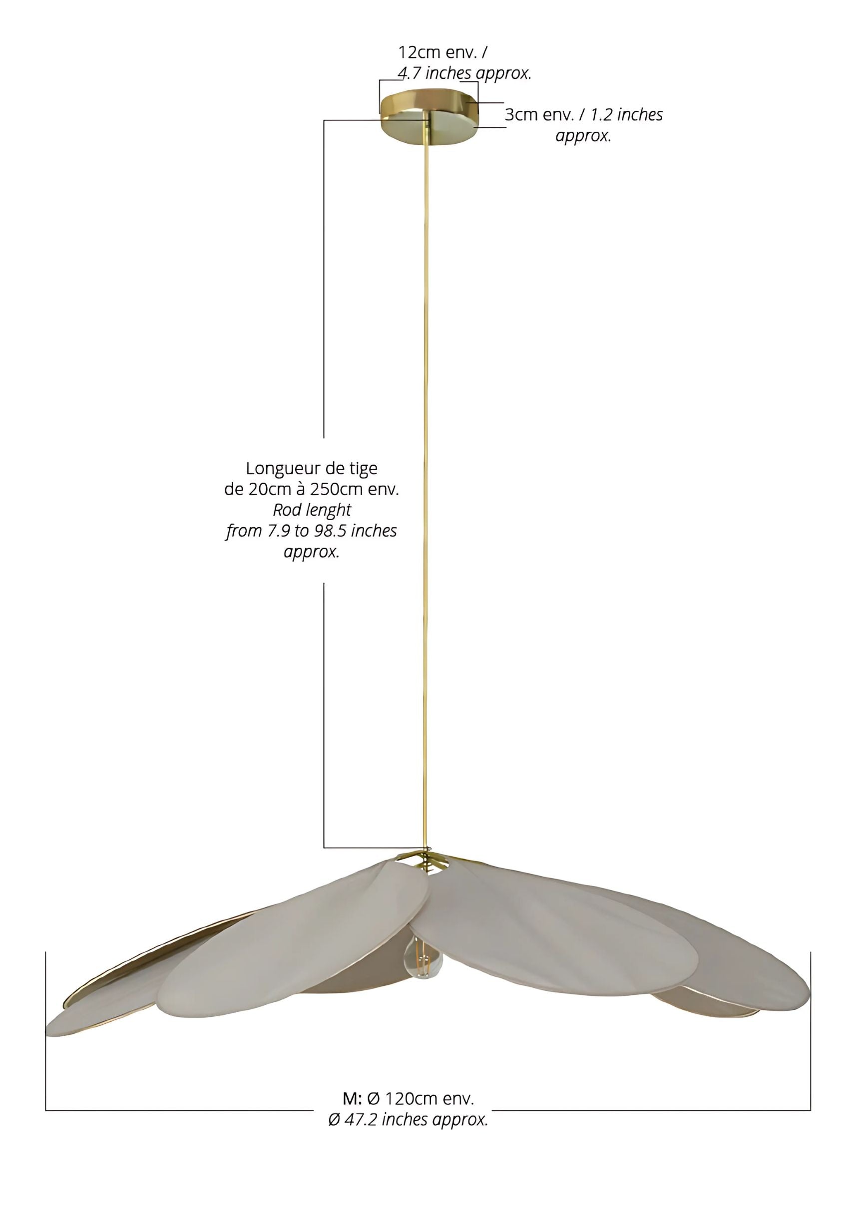 Suspension Centieme, Pale L'originelle Georges Store M 120cm