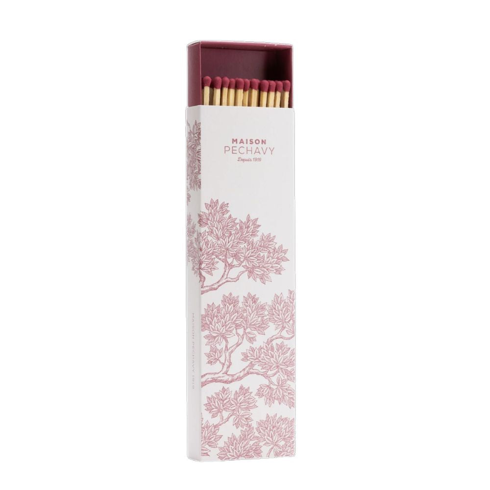Coffret cierges, allumettes et adaptateurs, Maison Pechavy - Bois de rose
