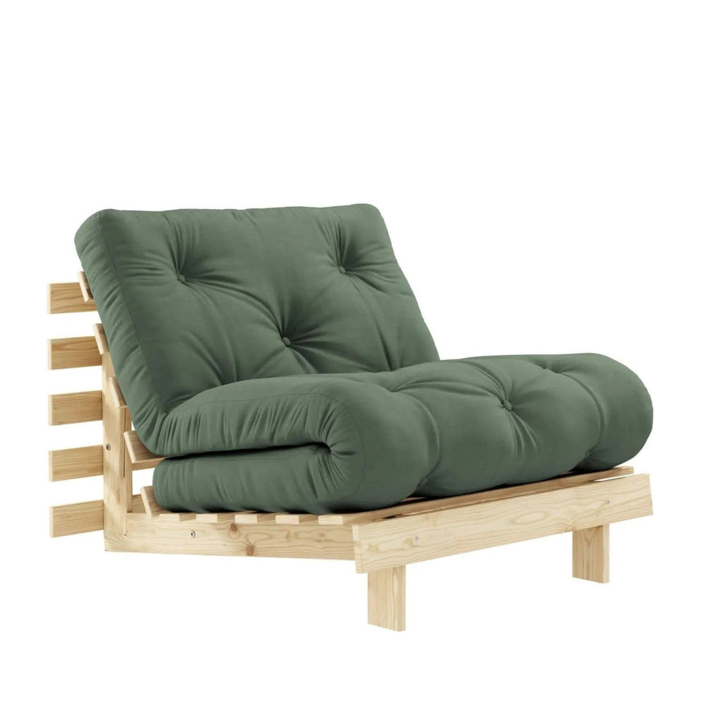 Fauteuil Convertible Roots 90 Karup - Olive Green