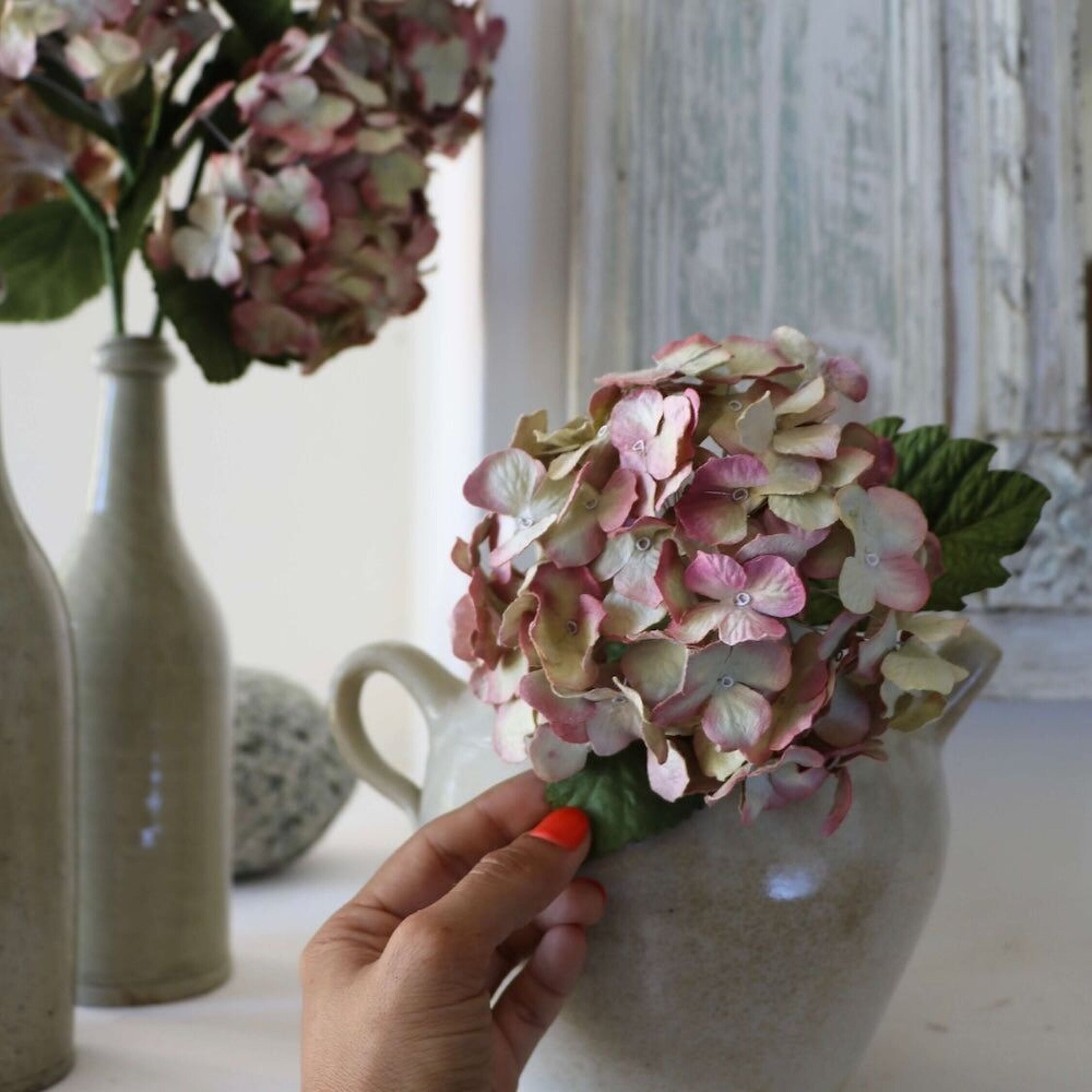 Flowrette, Hortensia en papier - Vieux Rose
