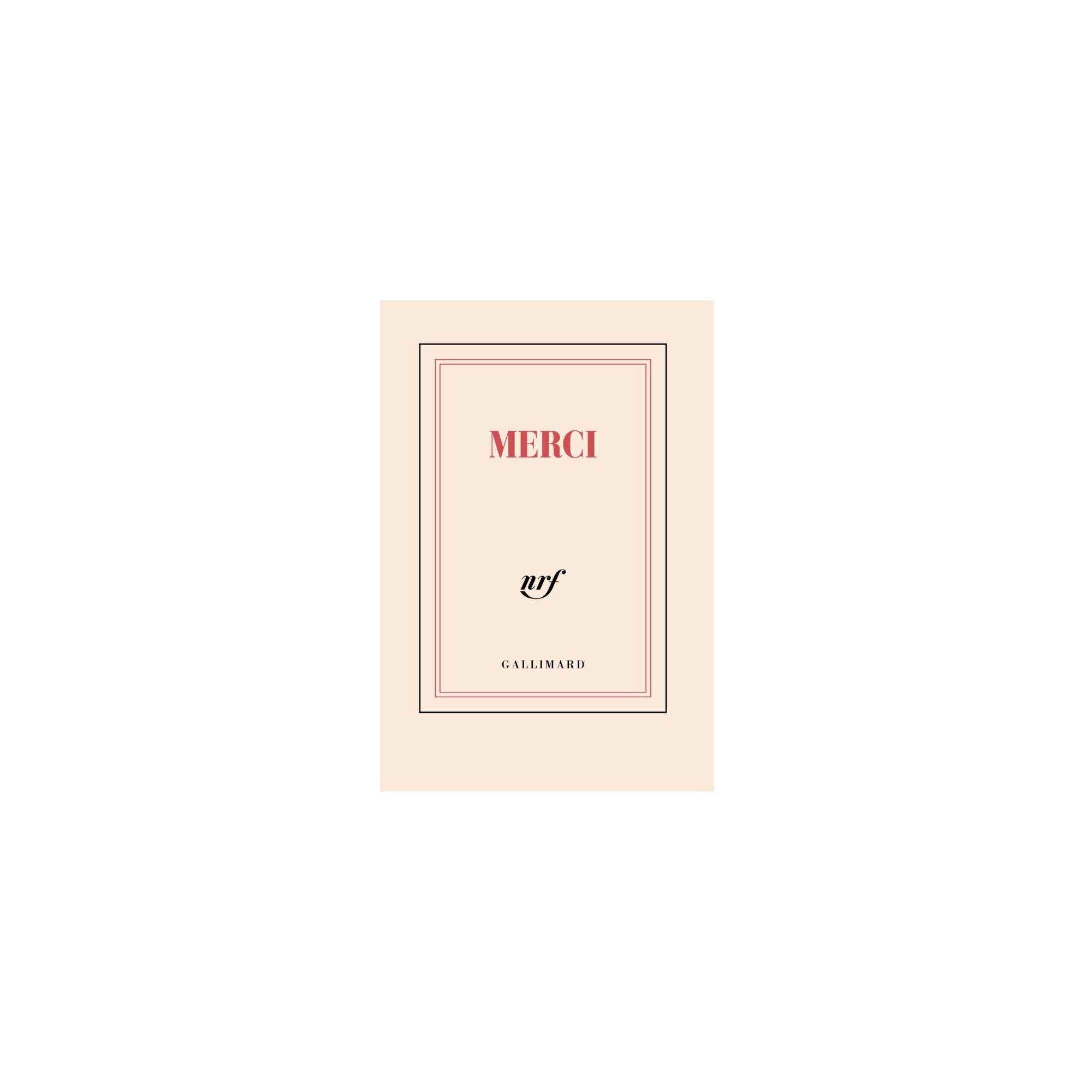 Gallimard, Carnet de poche- Merci