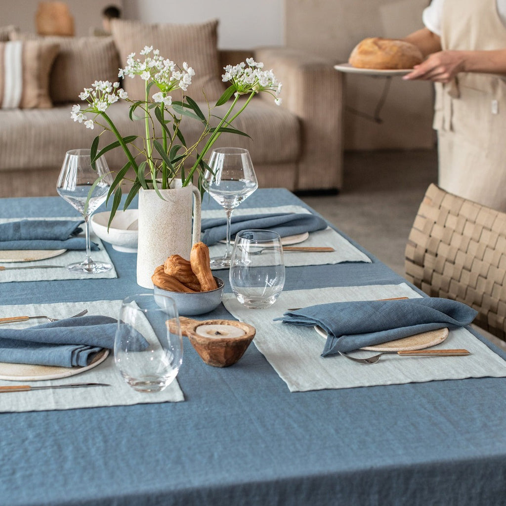 Serviette de table Magic Linen - Bleu gris