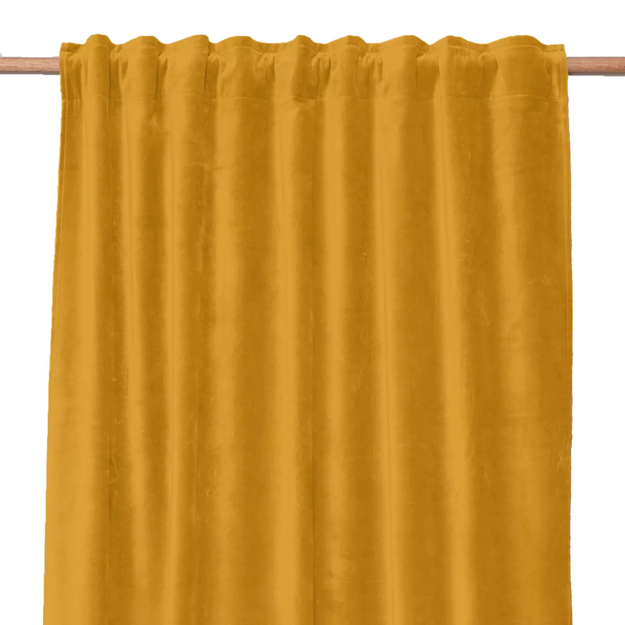 Haomy, Rideau en velours 135x300 cm - New Delhi Chamois