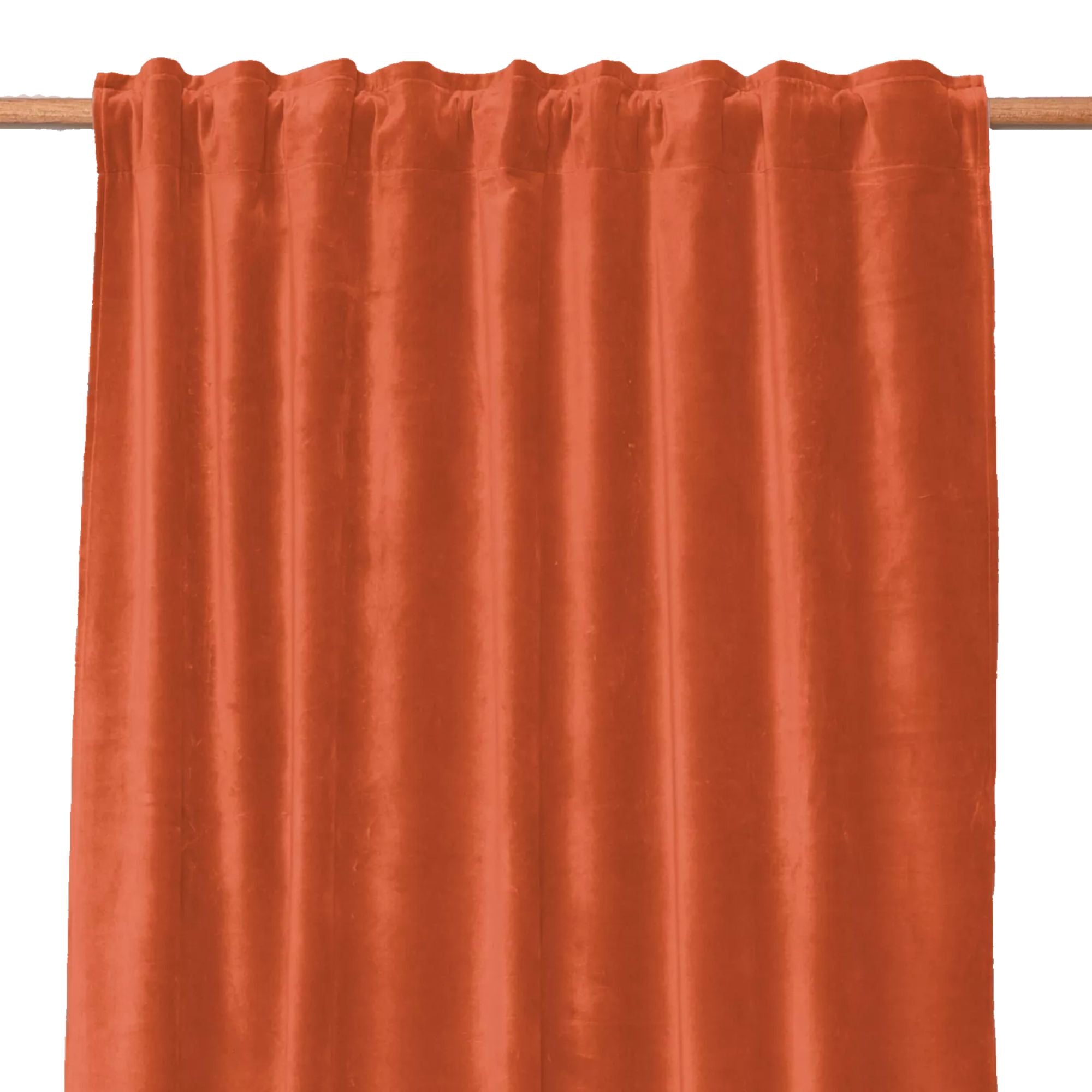 Haomy, Rideau en velours 135x300 cm - New Delhi Brick