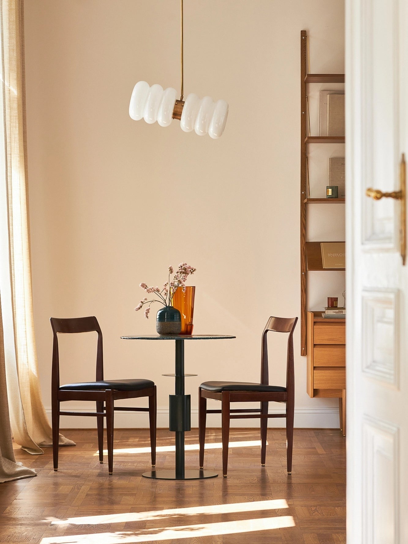 366 Concept, Chaise Homa - Tissu Cuir Naturel