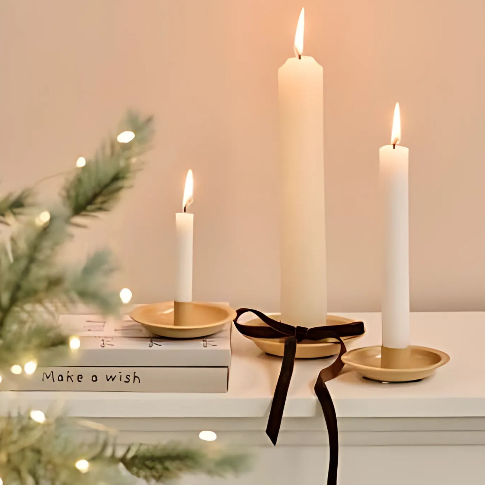 Ib Laursen, Bougeoir en métal - Beige