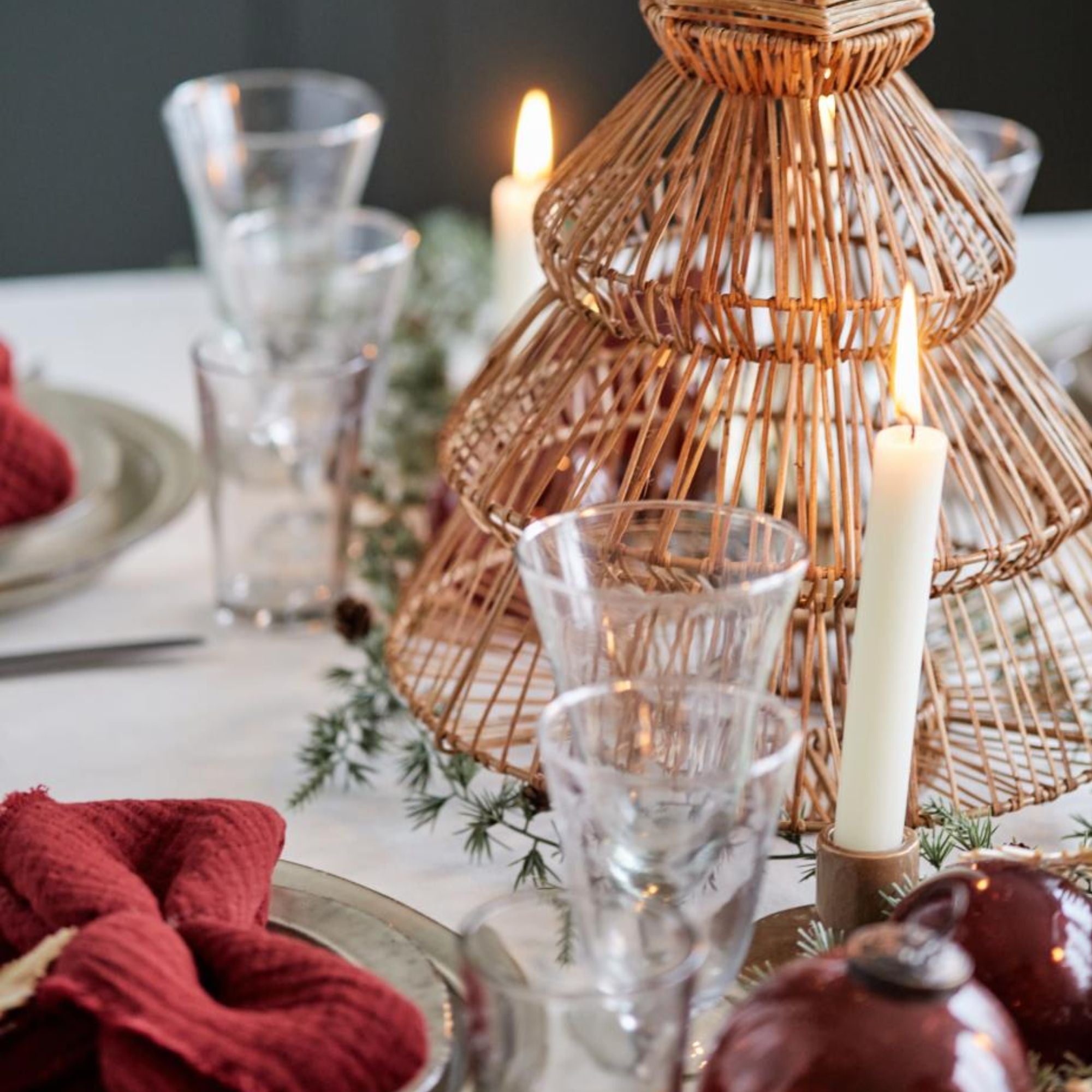 Ib Laursen, Lot de 3 bougies chandelle - Ivoire