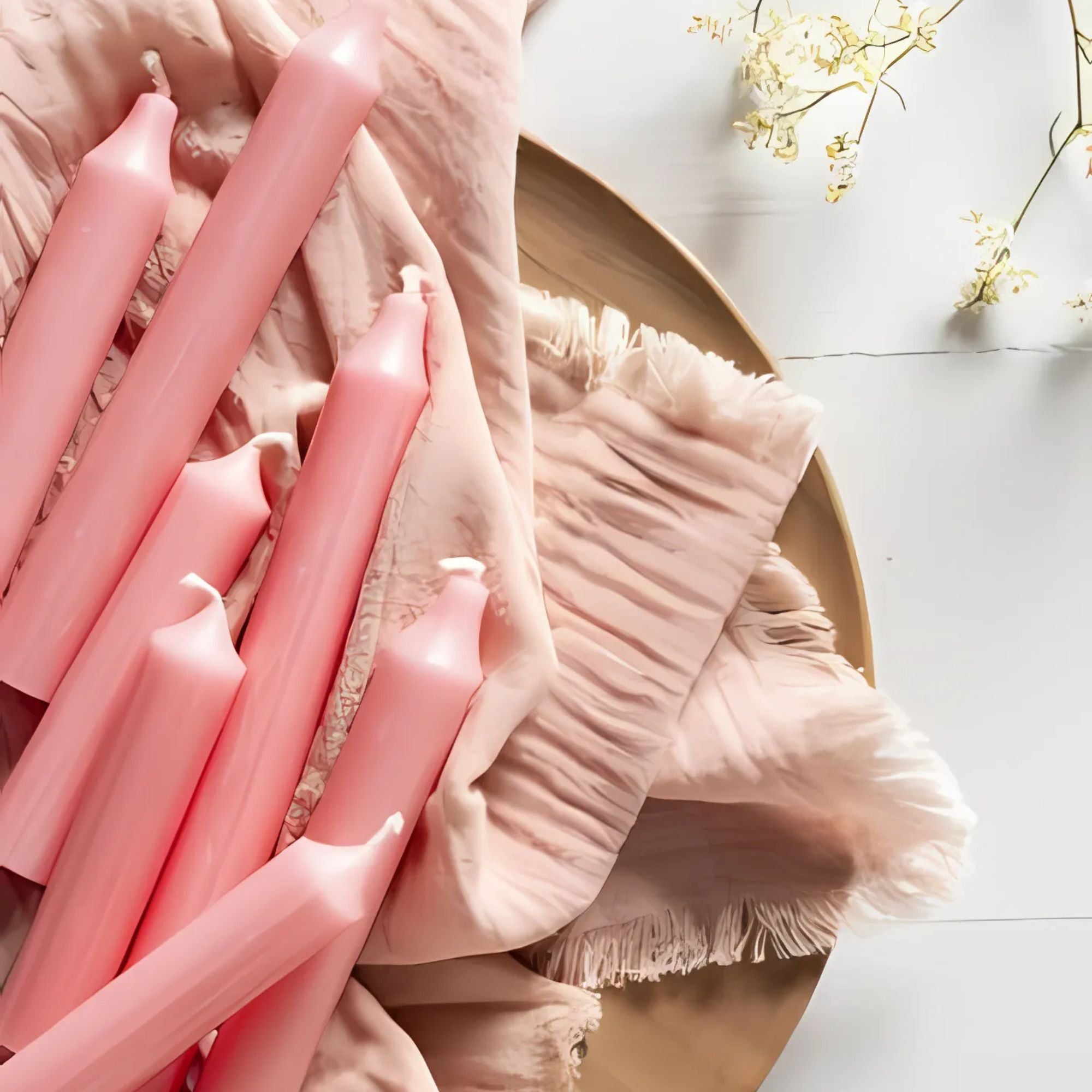 Ib Laursen, Lot de 3 bougies chandelle - Rose