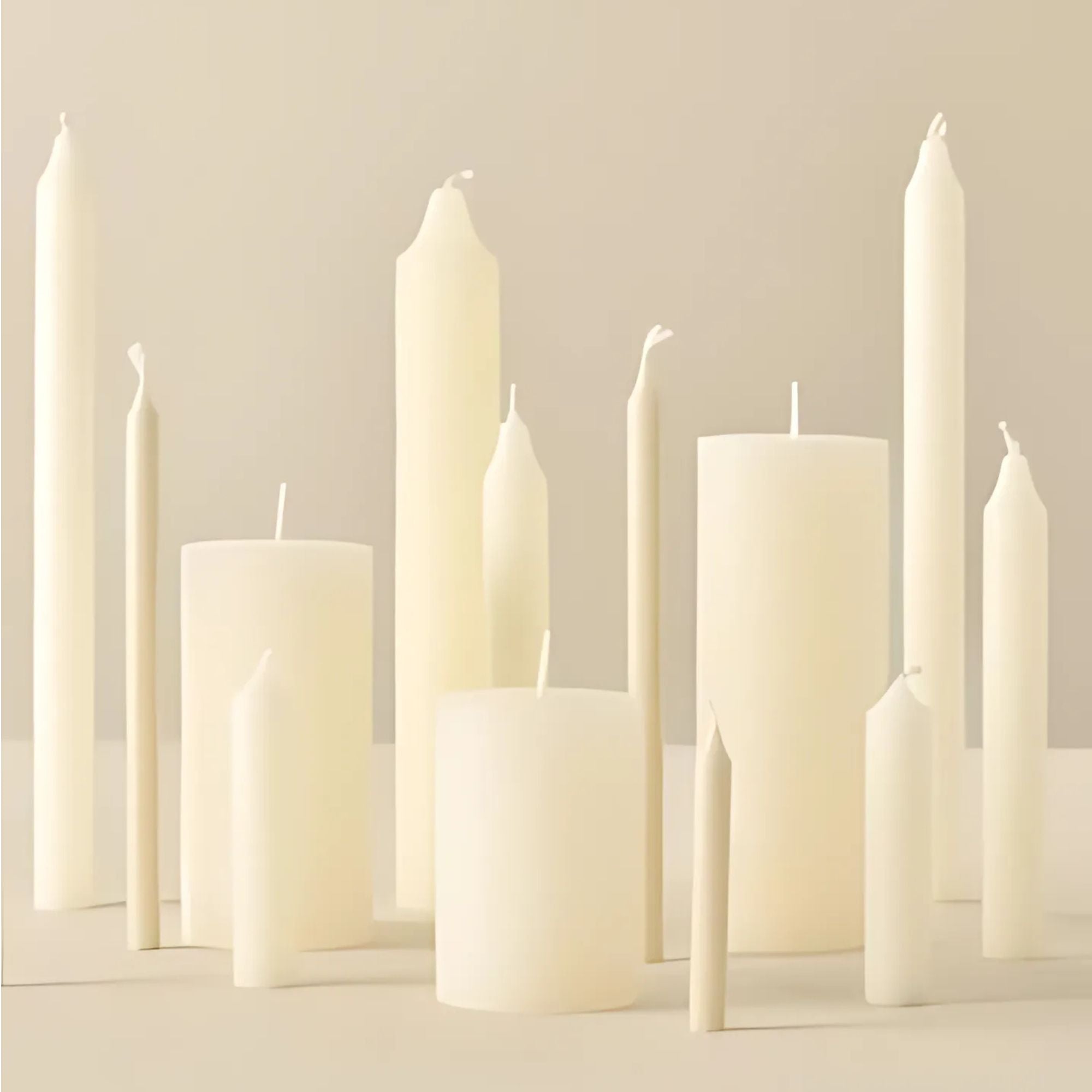 Ib Laursen, Lot de 5 petites bougies chandelle - Ivoire