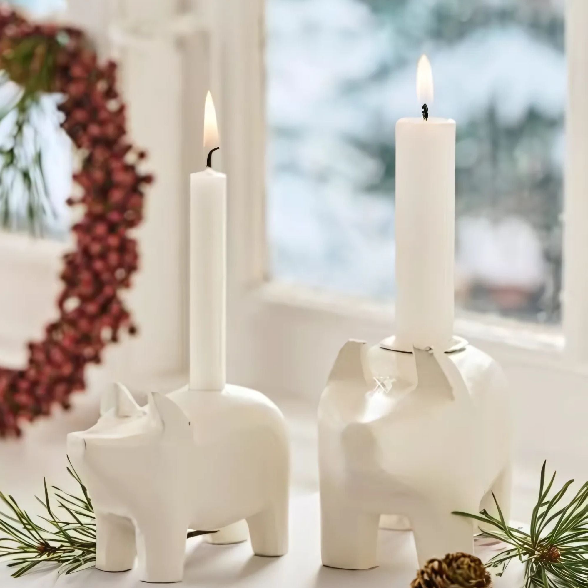 Ib Laursen, Lot de 5 bougies chandelle - Blanche