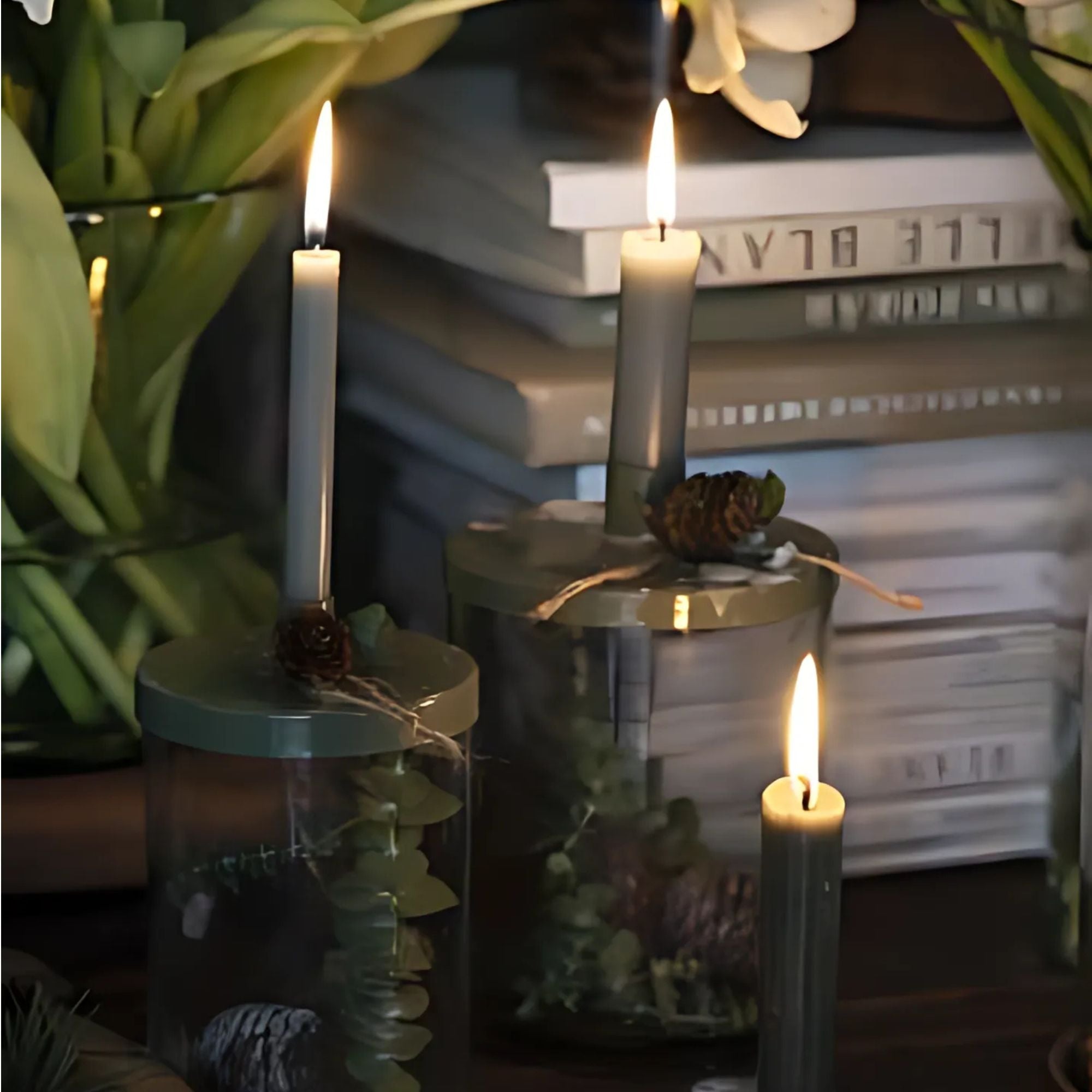 Ib Laursen, Lot de 5 bougies chandelle - Dark Grey