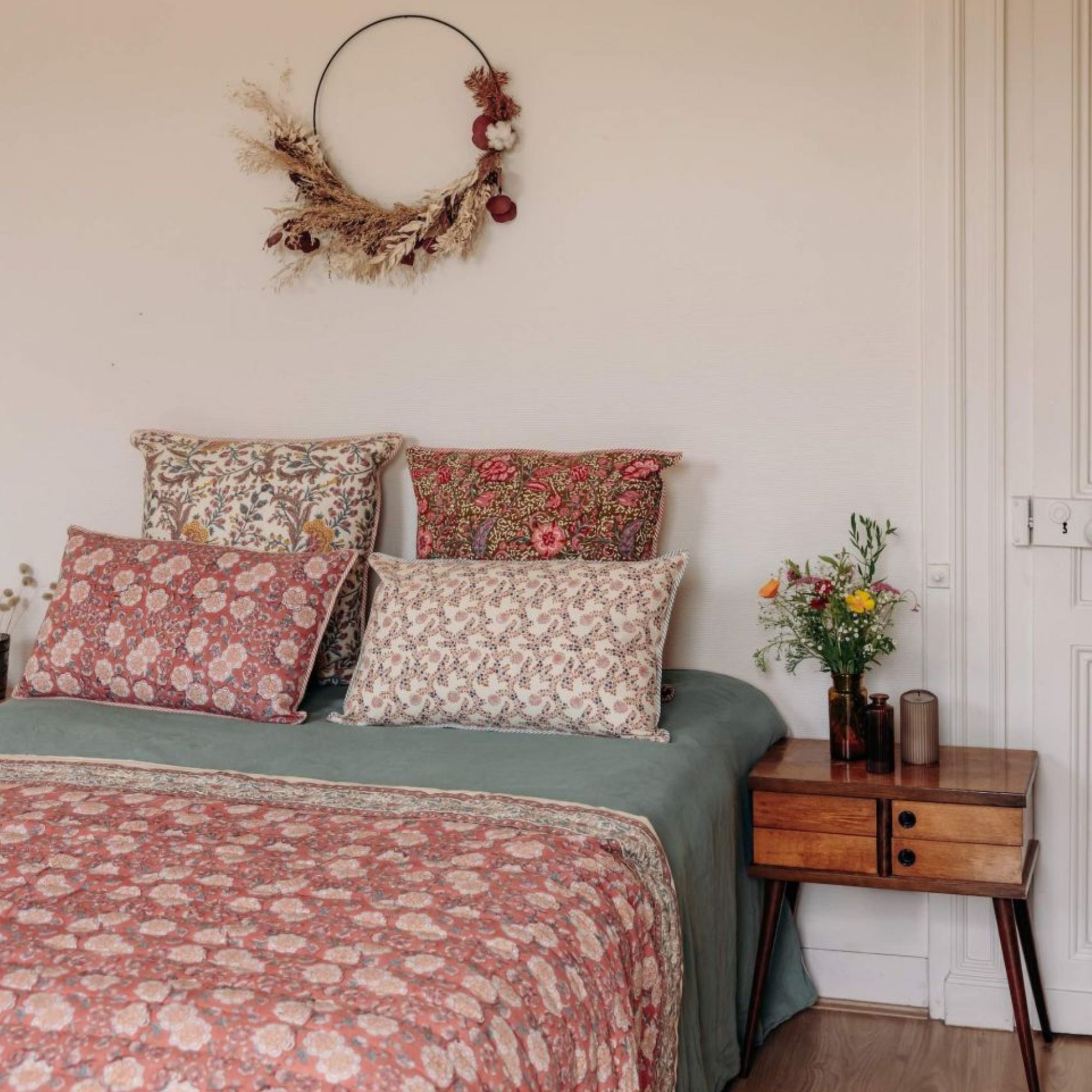 Jamini Design, Housse de coussin 60x60- Lita Kaki