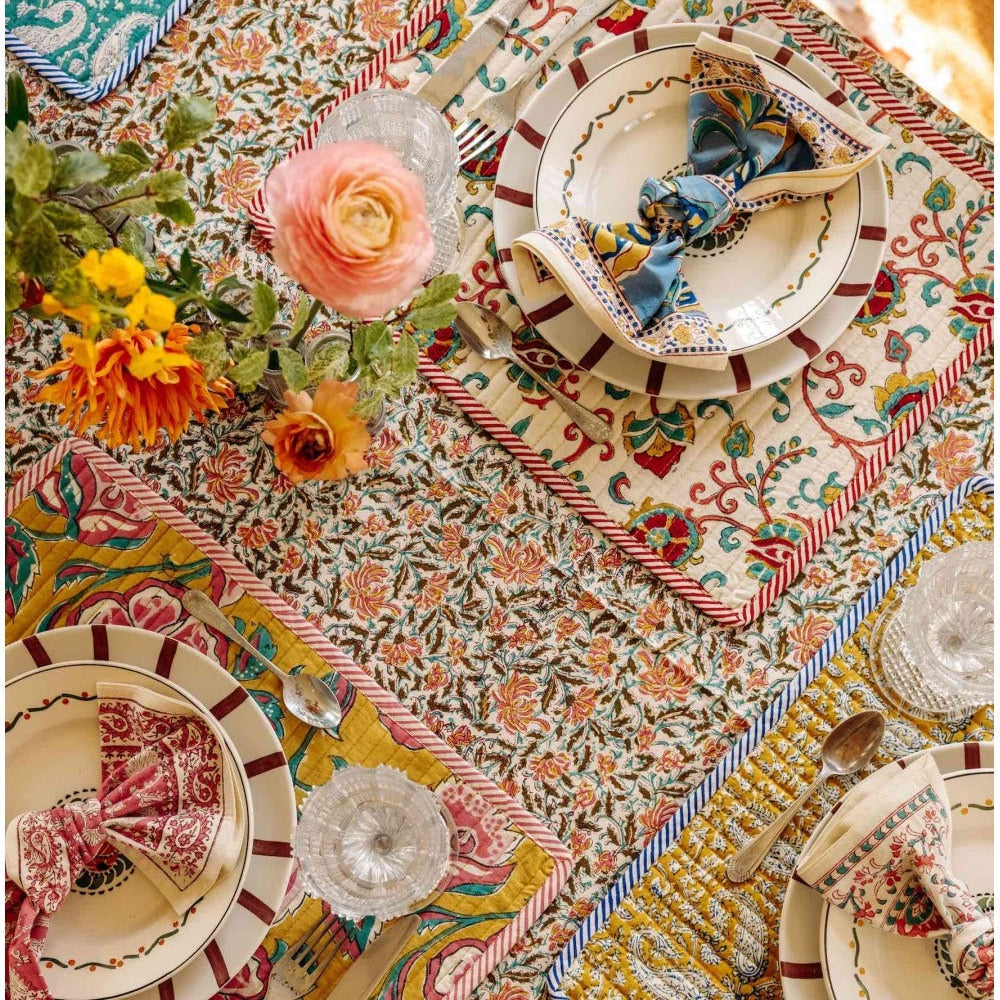 Jamini Design, Set de table matelassé - Loni Jaune