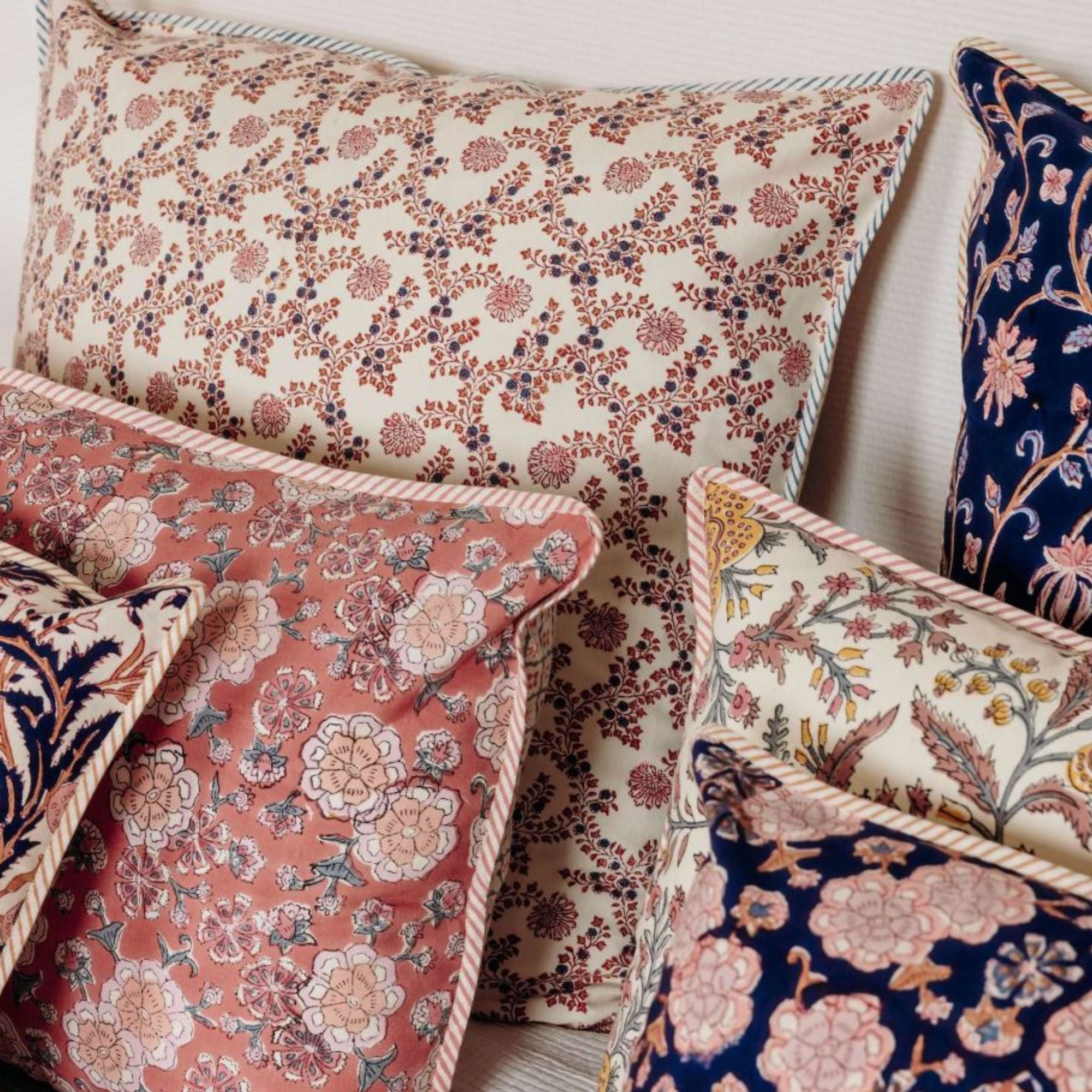 Jamini Design, Housse de coussin 60x60- Anima Coral