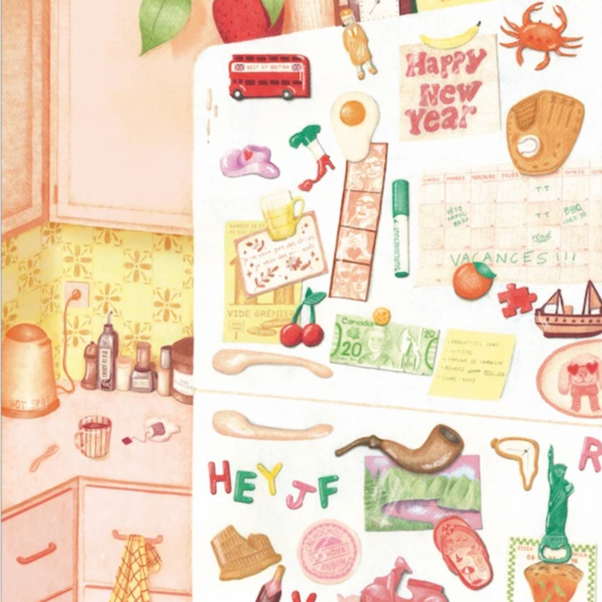 Jour Férié, Puzzle 1000 pièces - La porte de frigo