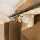 L'effet Papillon, Rideau en gaze de coton 140x300 cm - Tabac