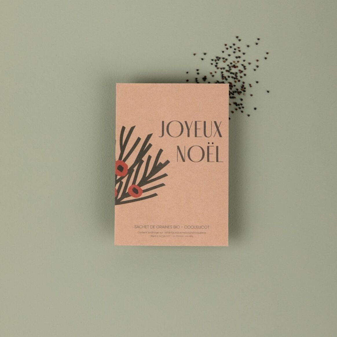 La Fabrique à Sachets, Sachet de graines de Coquelicots - Joyeux Noël