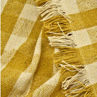 Madam Stoltz, Plaid en coton recyclé - Vichy Jaune