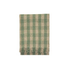 Madam Stoltz, Plaid en coton recyclé - Vichy Vert