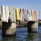 Madam Stoltz, Plaid en coton recyclé - Vichy Vert