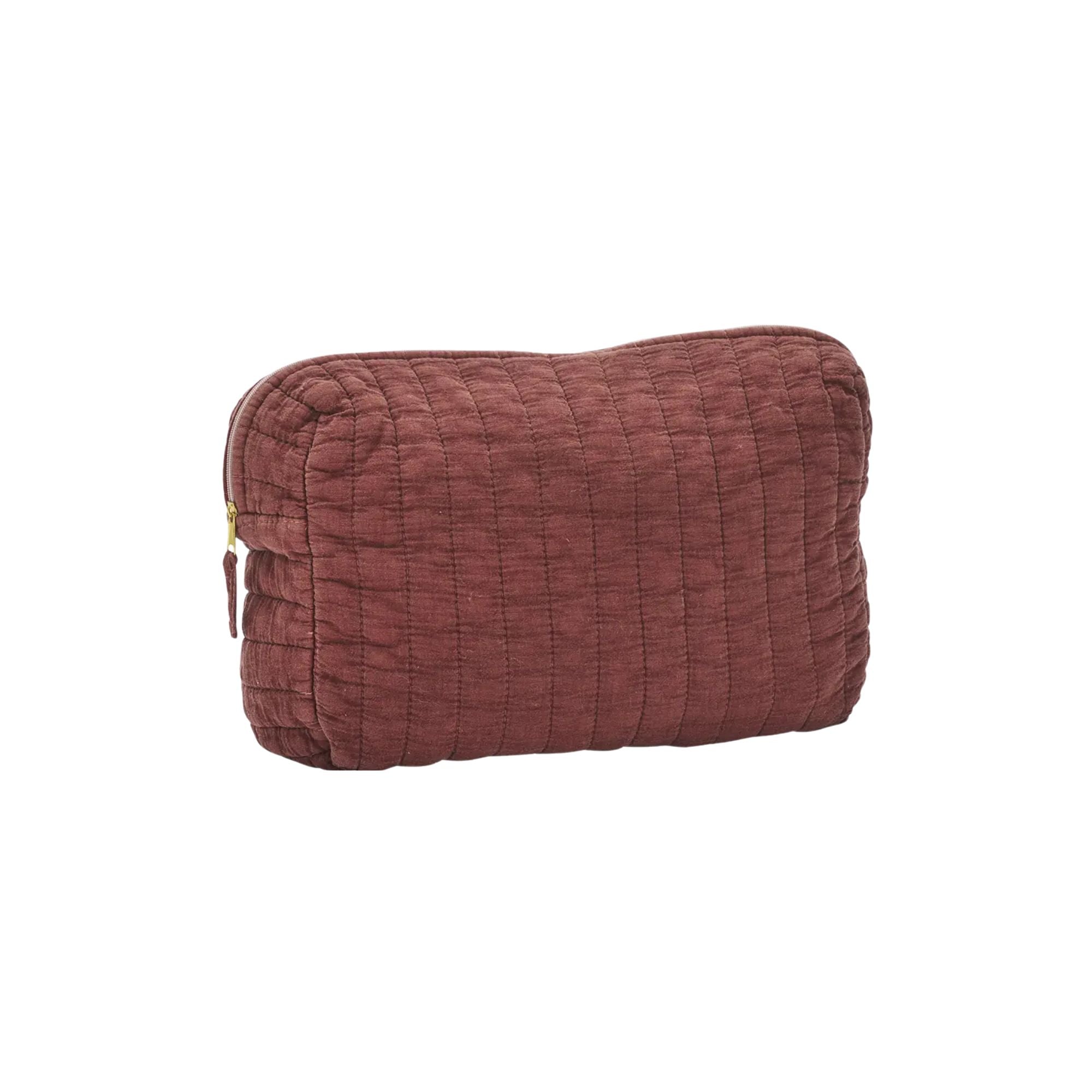 Madam Stoltz, Trousse matelassé - Acajou