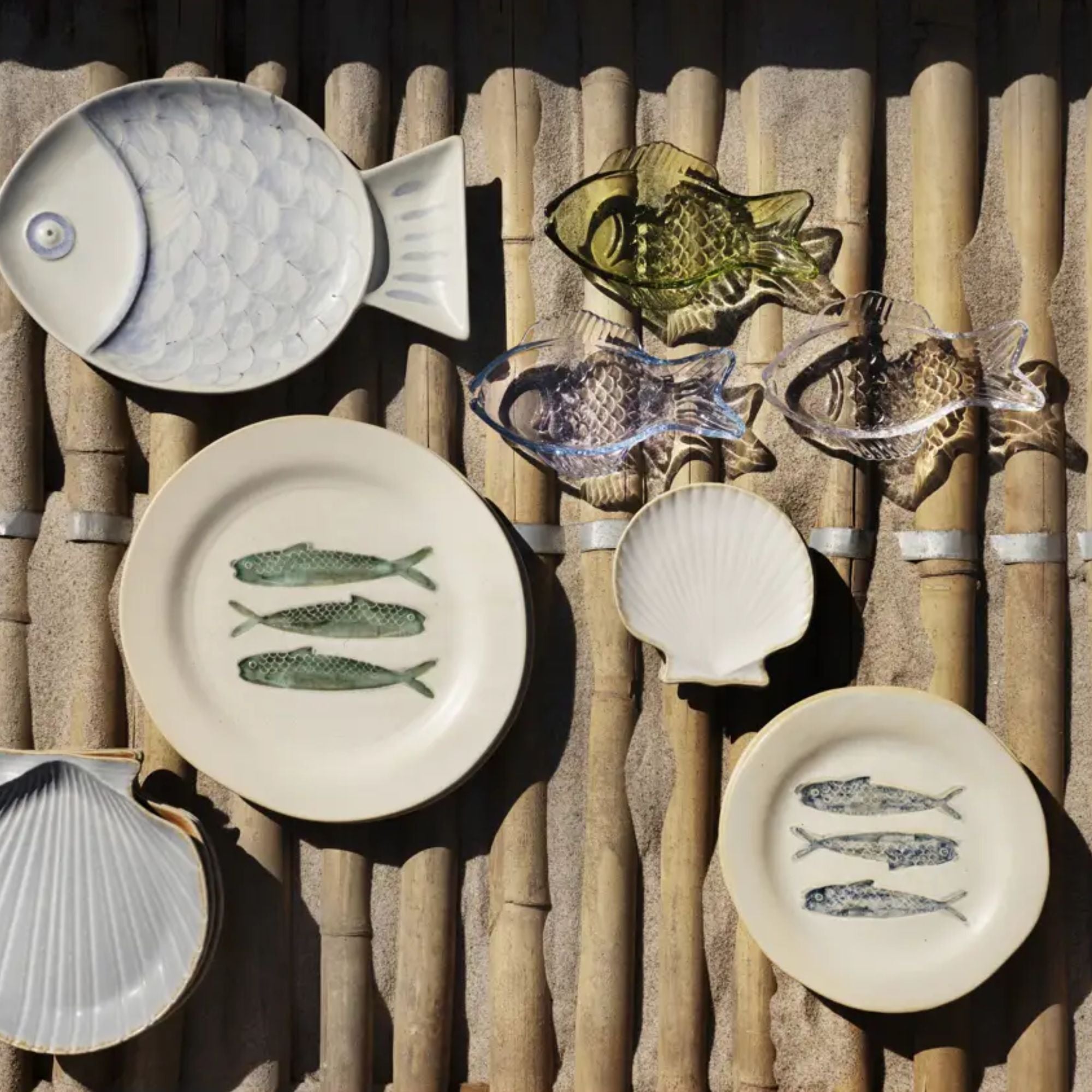 Madam Stoltz - Assiette Poissons Bleu