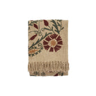 Madam Stoltz, Couvre lit en coton brodé - Suzani rouge