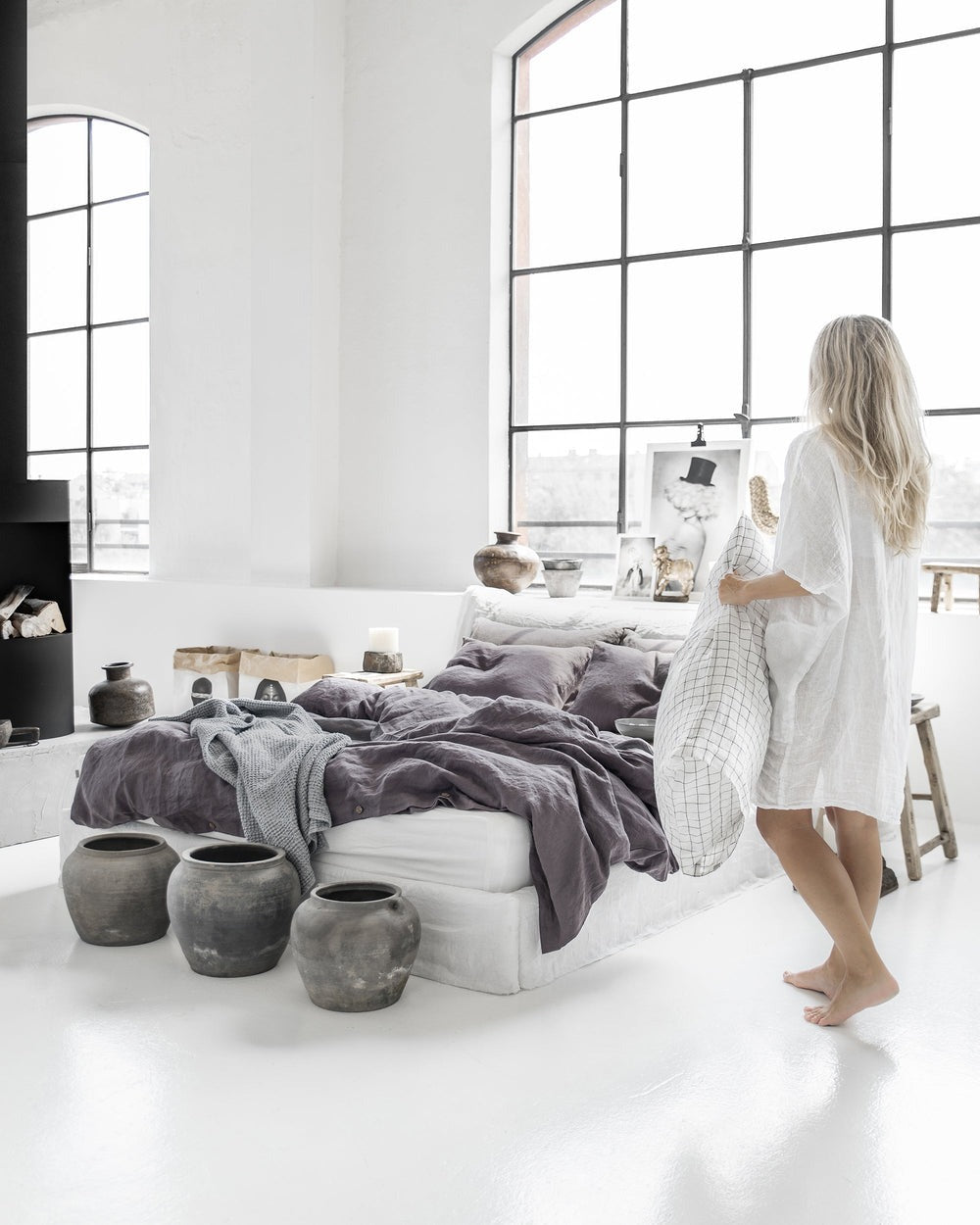 Magic Linen, Housse couette en lin - Charcoal gray