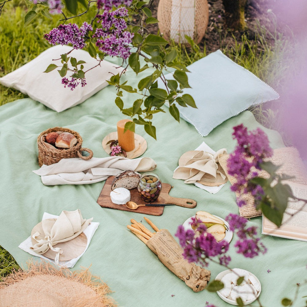 Magic Linen, Nappe en lin 150x250 - Matcha Green