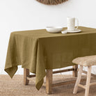 Magic Linen, Nappe en lin 150x250 - Olive