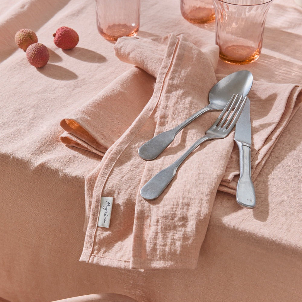 Magic Linen, Nappe en lin 150x250 - Peach