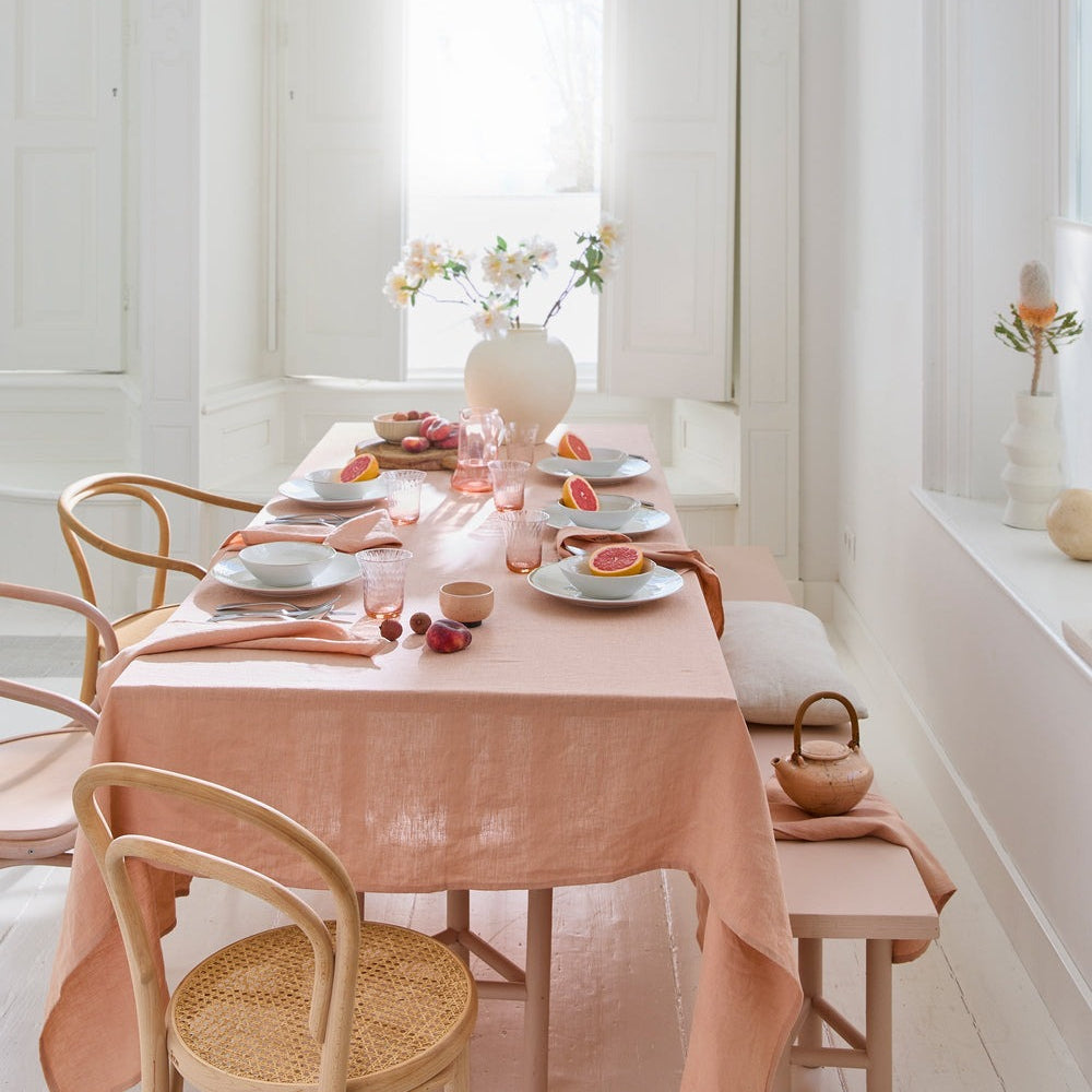 Magic Linen, Nappe en lin 150x250 - Peach