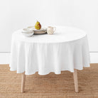 Magic Linen, Nappe ronde en lin - Blanc